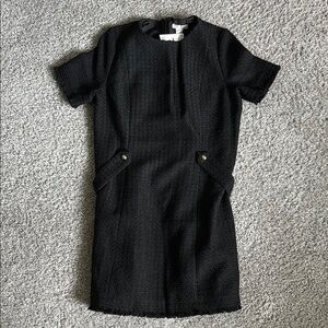 H&M Black Textured Dress